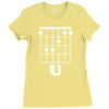 guitar shirts f chord Ladies Fitted T-Shirt