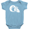 rabbit silhouette Baby Onesie