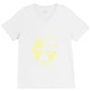 cat and bat halloween V-Neck Tee