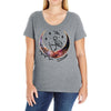 Space Skeleton Ladies Curvy T-Shirt
