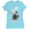 faith animal pray Ladies Fitted T-Shirt