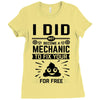 I Did Not Become a Mechanic to Fix Your for Free Ladies Fitted T-Shirt