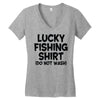 luck fishing Women's V-Neck T-Shirt