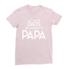 Only the Best Dads get Promoted to Papa Ladies Fitted T-Shirt