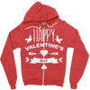 happy valentine's day Zipper Hoodie