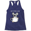 my puns are Racerback Tank