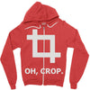oh crop Zipper Hoodie
