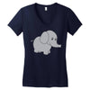 elephant cute Women's V-Neck T-Shirt