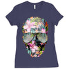 Summer Skull Ladies Fitted T-Shirt