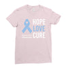 hope love cure stomach cancer awareness Ladies Fitted T-Shirt