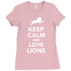 keep calm and love lions Ladies Fitted T-Shirt