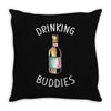 Drinking Buddies Throw Pillow