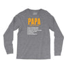 Papa Noun Definition Long Sleeve Shirts