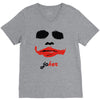 visage joker yeux ferm&eacute;s V-Neck Tee