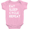 eat sleep cycle repeat Baby Onesie
