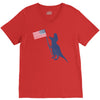 Patriotic T-Rex V-Neck Tee