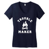 Trouble Maker Women's V-Neck T-Shirt