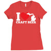 ladies i love michigan craft beer Ladies Fitted T-Shirt