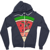 watermelon and beach Zipper Hoodie