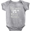 beauty is in the eye of the beer holder t shirt Baby Onesie