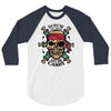 pirate zombie skull 3/4 Sleeve Shirt
