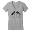 mickey gun Women's V-Neck T-Shirt