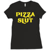 pizza slut funny diet gym workout new Ladies Fitted T-Shirt