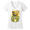 follow the friar   design two Women's V-Neck T-Shirt