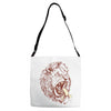 banana eating lion Adjustable Strap Totes