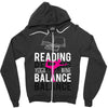 Reading Yoga Wine Balance Zipper Hoodie