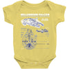 millennium falcon blueprint Baby Onesie