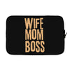 wife mom boss Laptop sleeve