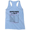 September Girl Facts Virgo Racerback Tank