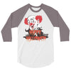 happy halloween clown 3/4 Sleeve Shirt
