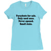 funny t shirt parachute for sale only used once never opened small sta Ladies Fitted T-Shirt