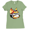 halftone fox (regular) Ladies Fitted T-Shirt