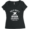 This is What a Badass Grandpa Looks Like Women's Triblend Scoop T-shirt