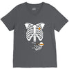 pregnant skeleton baby costume halloween maternity ninja ladies V-Neck Tee