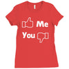 me you facebook Ladies Fitted T-Shirt
