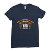 only loves her bed and her (your texs hear) Ladies Fitted T-Shirt