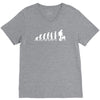evolution  j&auml;ger jagen jagd jaeger flinte apportieren wald schie&szlig;en V-Neck Tee