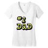 new dad number one 1 dad Women's V-Neck T-Shirt