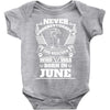 Never Underestimate Dog Rescuer Who Was Born June Baby Onesie