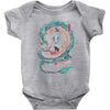 the girl and the dragon Baby Bodysuit