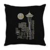 seattle skyline Throw Pillow