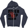Never Sleep Again Zipper Hoodie