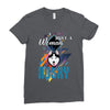 who loves husky Ladies Fitted T-Shirt