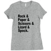 rock paper scissors lizard spock big bang theory geek nerd gift t shir Ladies Fitted T-Shirt