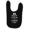 keep calm and game on Baby Bibs