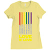 Lightsaber Rainbow - Love Is Love Ladies Fitted T-Shirt